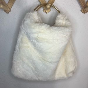 Fluffy soft holiday handbag
